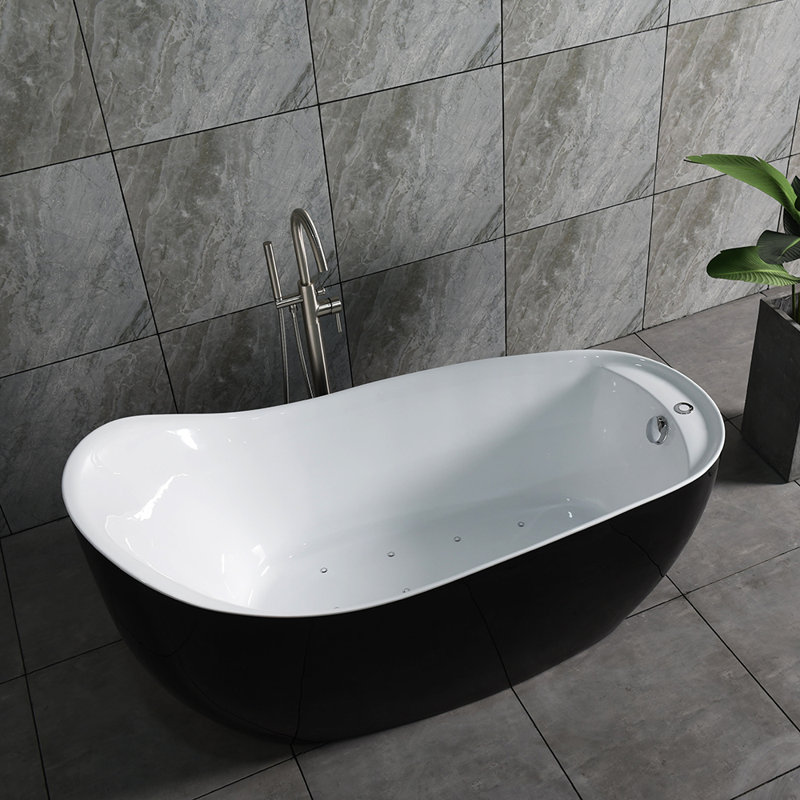 WoodBridge 67'' x 31.5'' Freestanding Air Bathtub & Reviews Wayfair